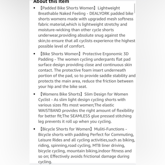 DEALYORK Padded 1 pair Bike Shorts Cycling Bicycle Biking Biker 3D Padding NWT - Picture 14 of 14